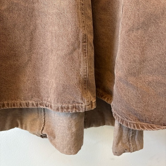 Vintage Jeanology Brown Denim Trench-Style Maxi Dress (Size 14) - Picture 5 of 7